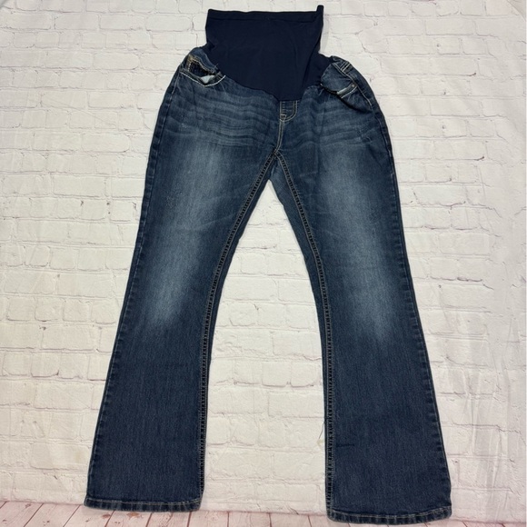 Indigo Blue Women's Blue Maternity Jeans Size 12 GUC - Picture 1 of 12